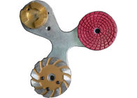 Fan 3 Segment Diamond Grinding Disc , Alloy Metal Concrete Grinding Wheel