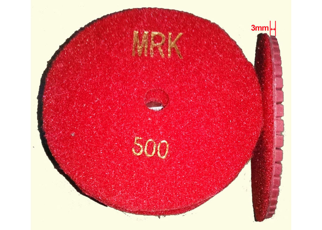High Working Efficiency 4 &quot; Resin Diamond Floor Polishing Pads For Stone