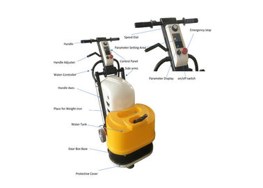 5.5HP 220V 20 Inch Six Heads Stone Concrete Floor Manual Polishing Machine