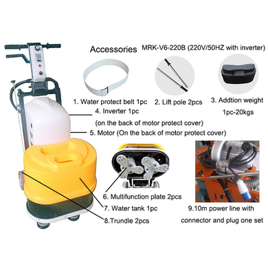 4KW 240V Granite Floor Grinder With Folding Handle