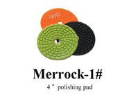 Wet Abrasive Concrete / Terrazzo Diamond 4 &quot; Polishing Pads Black / Orange 1500#