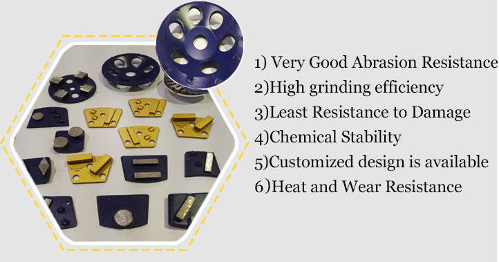 Professional 4 Segment Diamond Grinding Cup Heat And Wear Resistance