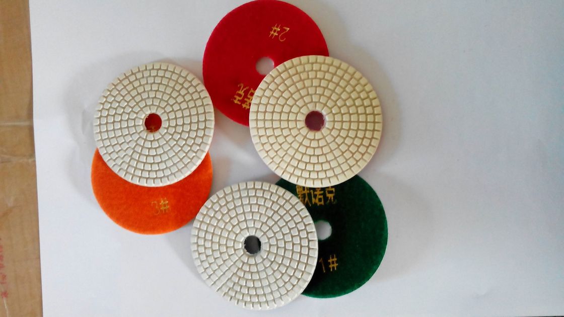 3 Step Dry Diamond Polishing Pads For Concrete / Marble Floor