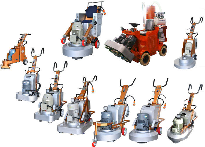 220V High Power Terrazzo Floor Grinder / 6 Heads Floor Polishing Machine