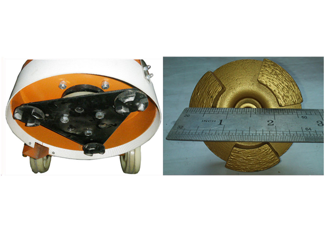Fan 3 Segment Diamond Grinding Disc , Alloy Metal Concrete Grinding Wheel