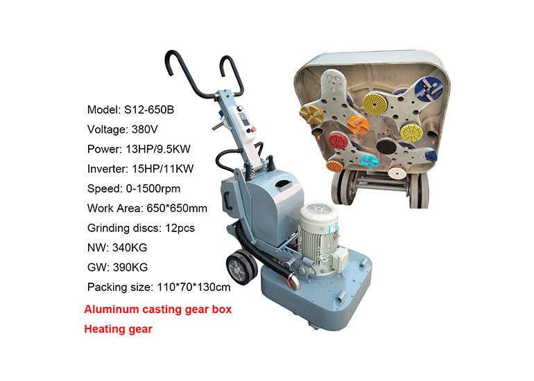 11KW 12 Heads Granite Concrete Floor Grinder 1500RPM 30L Water Tank