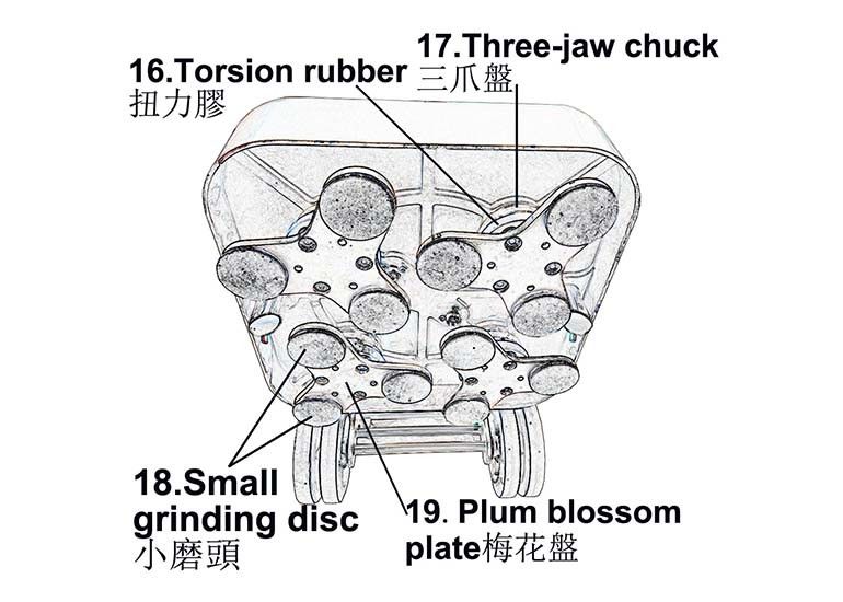 650mm 15HP 9.5KW 12 Heads Marble Concrete Floor Grinding Machine