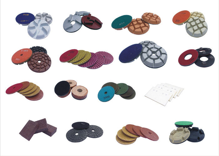 Hard Wet Diamond Resin Polishing Pads For Concrete / Cement 5.2mm Thickness