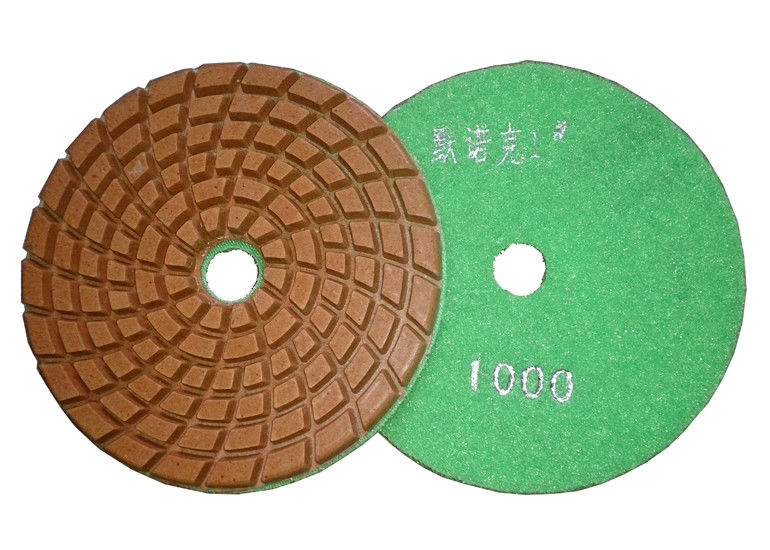 Flexible 4 Inch Granite Marble Diamond Polishing Pads For Floor Machine