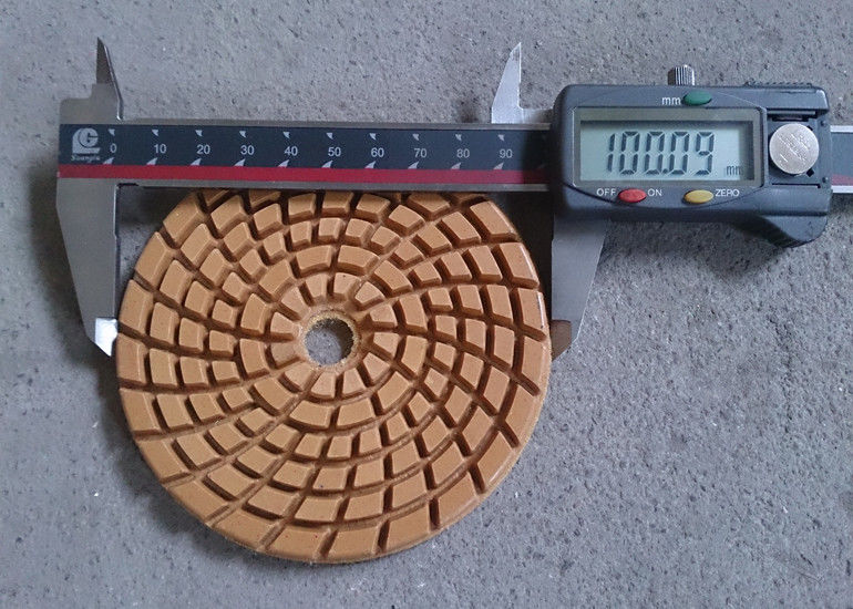 Flexible 4 Inch Granite Marble Diamond Polishing Pads For Floor Machine