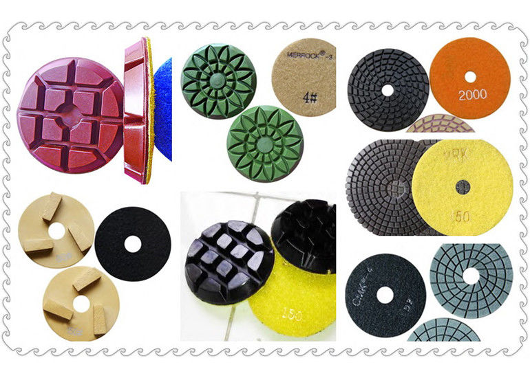 High Working Efficiency 4 " Resin Diamond Floor Polishing Pads For Stone 400#