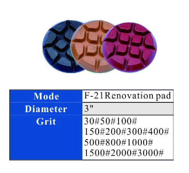 Diamond Pad 80mm F21 for Floor Renovation