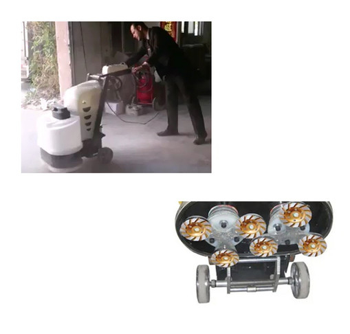 2 Heads 6 Discs Terrazzo Floor Grinder With Dust Shroud