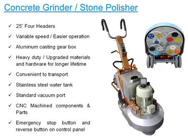 25" Planetary Concrete Floor Grinder , Terrazzo Floor Polishing Machine